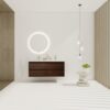 Modern Bathroom Vanity With Dual Resin Sink, Soft Close Drawers - California Walnut - Image 2
