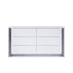 Moon - Smooth Dresser With LED - White