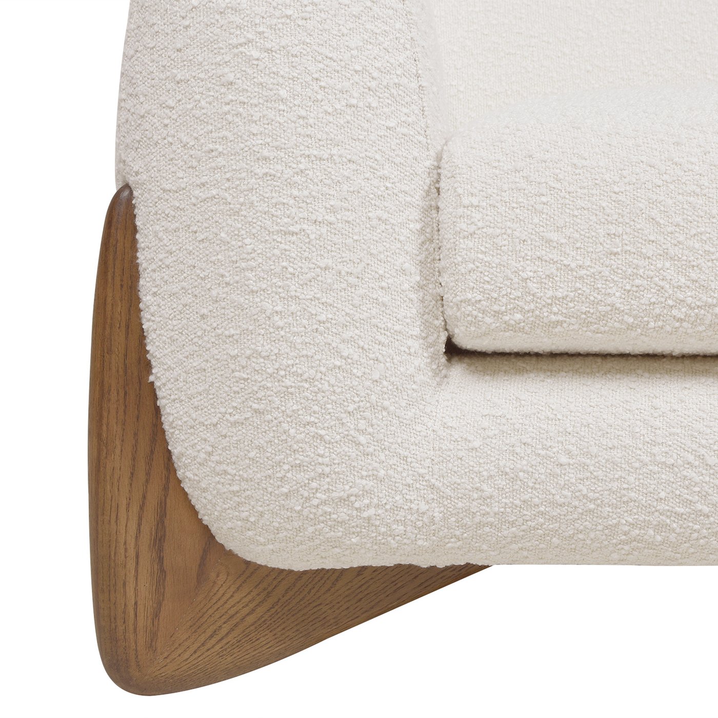 Alpine - Sherpa Arm Chair - Ivory White - Image 8