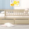 Full Size Daybed Bed With Two Drawers - Natural - Image 15