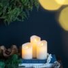 Flickering LED Candles With Remote Timer (Set of 3) - Ivory - Image 6