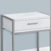 Accent Side Table, Storage Drawer, Contemporary & Modern - White - Image 2