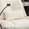 270 Swivel Glider Recliner Chair, Power Recliner Rocking Chair, USB Port Charge For Nursery Chair With Atmosphere Lamp For Living Room Bedroom Apartment - White - Image 20