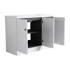 Contemporary Freestanding Bathroom Vanity With Resin Sink & Soft Close Cabinet Doors - White - Image 10