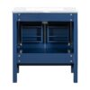 Bathroom Vanity With Single Sink, Combo Cabinet Undermount Sink, Bathroom Storage Cabinet With 2 Doors And A Drawer, Soft Closing, Multifunctional Storage, Solid Wood Frame - Blue - Image 11