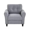 Modern Living Room Sofa Set Linen Upholstered Couch Furniture For Office, Home - Light Gray / Blue - Image 11