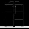 Shower Screen Door Walk In Wet Room, 3 Panel Style - Black - Image 7