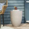 Outdoor Lightweight Concrete, Side Table - Natural - Image 4
