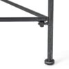 Luna - Outdoor Iron Coffee Table - Black Brush Silver - Image 9