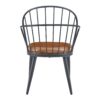 Industrial Inspired Upholstered Dining Chair Set With Metal Legs (Set of 2) - Brown - Image 11