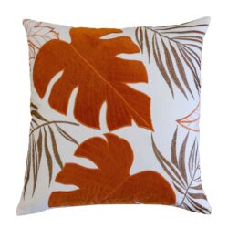Autumn Vibes Leaf Accent Pillow - Spice