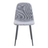 (Set of 4) Fabric Back And Metal Combined Spoon Chairs Perfectly Matching Minimalist And Scandinavian Style Homes - Gray / Black - Image 10