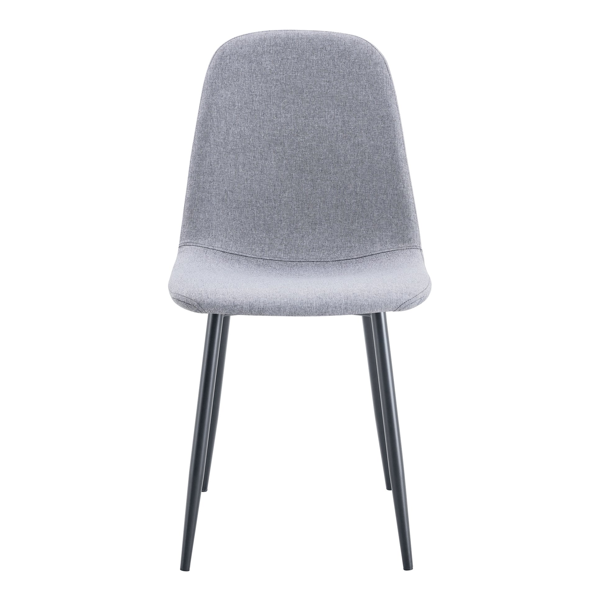 (Set of 4) Fabric Back And Metal Combined Spoon Chairs Perfectly Matching Minimalist And Scandinavian Style Homes - Gray / Black - Image 10