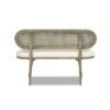 Havana - Cane Upholstered Bench Settee - Ivory White - Image 2