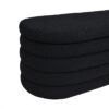 Fuji - Upholstered Oval Storage Bench - Ebony Black - Image 6