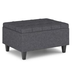 Harrison - Small Coffee Table Storage Ottoman - Slate Gray