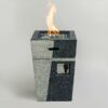 20" Propane Gas Fire Pit Table, 50000 Btu Square Concrete Fire Pit For Outside Patio Deck Garden Backyard - Light Gray Blue - Image 4