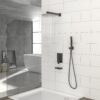 Oil Rubbed Bronze 12" Wall Mounted Square Shower System With Waterfall Tub Spout And Rough In Valve - Oil-Rubbed Bronze - Image 2
