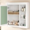 Bathroom Medicine Cabinet With Mirror, Wall Mounted Mirror Cabinet With Storage Organizer, Over The Toilet Storage White Storage Cabinet For Bathroom - White - Image 18
