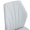 Modern Dining Chairs (Set of 4) With Stylish Patterned Backrest And Black Metal Legs - Light Gray - Image 12
