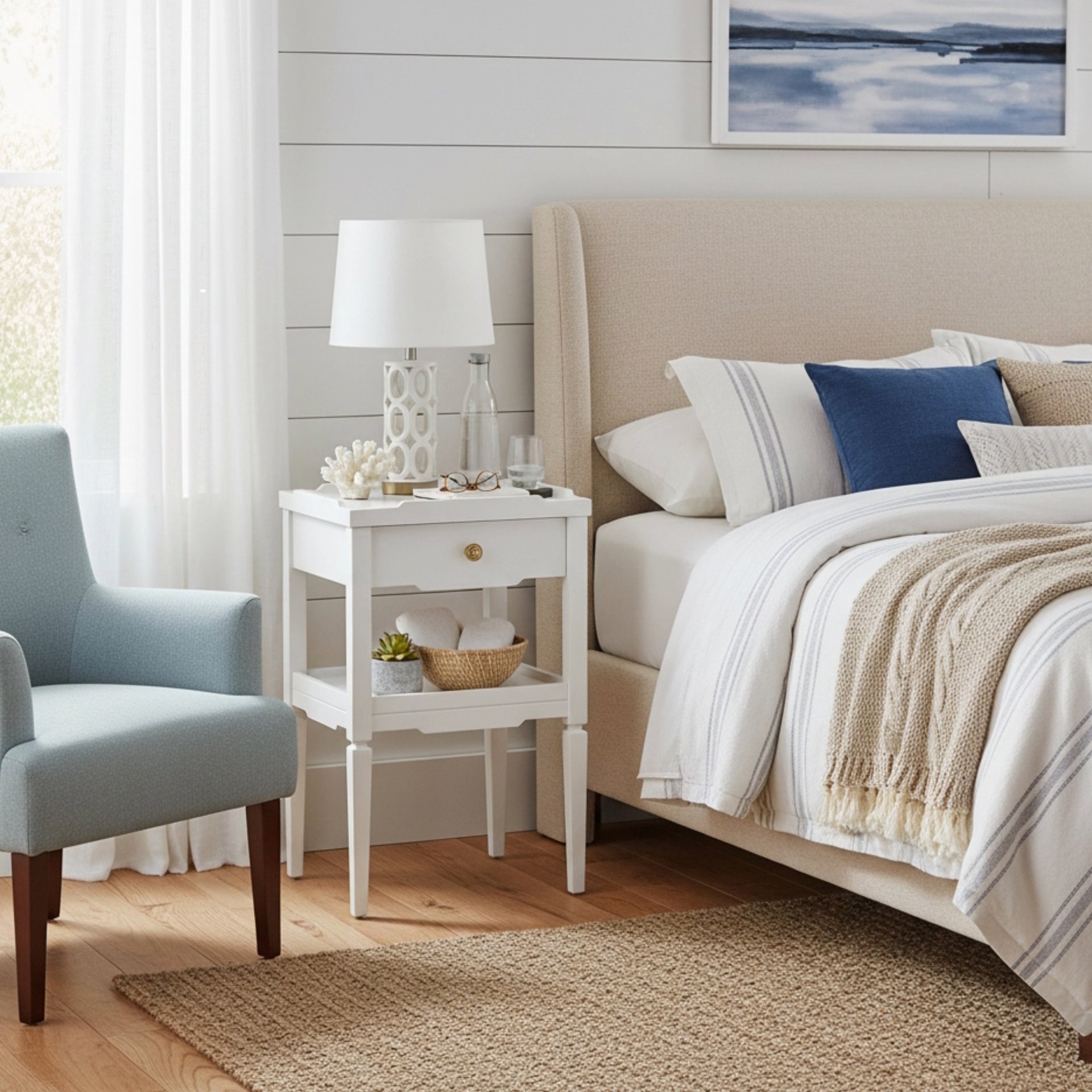 Foley - 1 Drawer Nightstand With Pull - White - Image 2