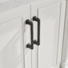 Freestanding Double Bathroom Vanity With Extra Black Handles - White - Image 8