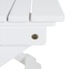 Outdoor Folding Wooden Side Table - White - Image 9