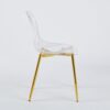 Dining Chair, Metal Leg, Plastic Seat (Set of 4) - Gold / Transparent - Image 10