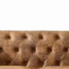 Mid Century Modern Chesterfield Sofa, Roll Armrest, Upholstered 2 Seater Couch - Brown - Image 10