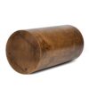 Nebula - Burl Accent Pillar Side Table - Medium Brown - Image 2