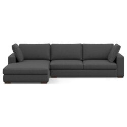 Charlie - Deep Seater Left Sectional Sofa - Gray