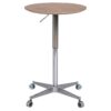 Movable Adjustable Bar Table Pub Table 360 Swivel Counter Bar Height Aluminum Star Base Movable For Stand Desk Bistro Table Dining Room Home Kitchen Table - Natural Wood - Image 10
