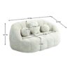 High Back Bean Bag Sofa Couch For Adults And Kids, Comfortable Lounger, Indoor & Outdoor Use - White - Image 3