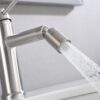 Bathroom Faucet With 2 Mode Functionality And 360 Degree Rotating Aerator Stainless Steel - Brushed Nickel - Image 5