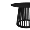 Modern Round Coffee Table With Grille Molding For Living Room, Bedroom, Or Balcony - Black - Image 9
