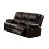 Zuriel - Synthetic Leather Recliner Sofa - Brown - Image 8