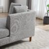 Wide Modern Double Sided Upholstered Chaise Lounge And 4 Throw Pillows - Gray - Image 10