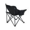 2 Pieces Outdoor Portable Folding Camping Chairs With Carry Bag - Black - Image 9