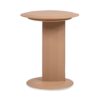 Mode - Leatherette Round C-Shaped Sofa Side Table - Saddle Brown - Image 3