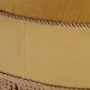 Yolanda - Round Upholstered Accent Ottoman - Gold Yellow / Gold - Image 2