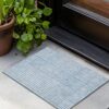 Macau - Non - Slip Accent Rug - Light Blue / Silver - Image 2