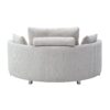 Multi-Functional Foldable Sleeper Sofa Bed, Floor Sofa Chair Bed, Circular Adjustable Futon Sitting And Sleeping Sofa - White - Image 4