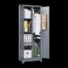 Metal Storage Cabinets, Cleaning Tool Cabinet With Locking Door, Tall Broom Tool Organizer And Storage, Large Storage Cabinet For Kitchen - Gray - Image 15