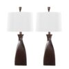 Curvo - Contemporary Polyresin Table Lamp (Set of 2) - Beige - Image 2