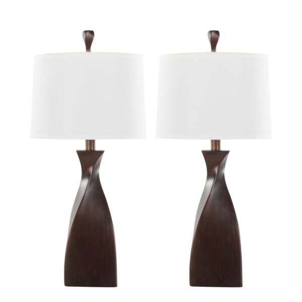 Curvo - Contemporary Polyresin Table Lamp (Set of 2) - Beige