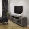 Cosmopolitan - Wide TV Media Stand - Farmhouse Gray - Image 8