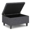 Harrison - Small Coffee Table Storage Ottoman - Slate Gray - Image 2