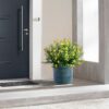 Grid Flowerpot (Set of 3), Planter For Patio, Garden, Windowsill - Blue / Green - Image 2