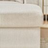 Oversized Chaise Lounge Chair With Ottoman And Storage, Comfy Corduroy Recliner - Beige - Image 10