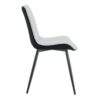 Modern Style Extended Seat Cushion Dining Chair Set, Splicing 4 Pieces - White / Black - Image 20